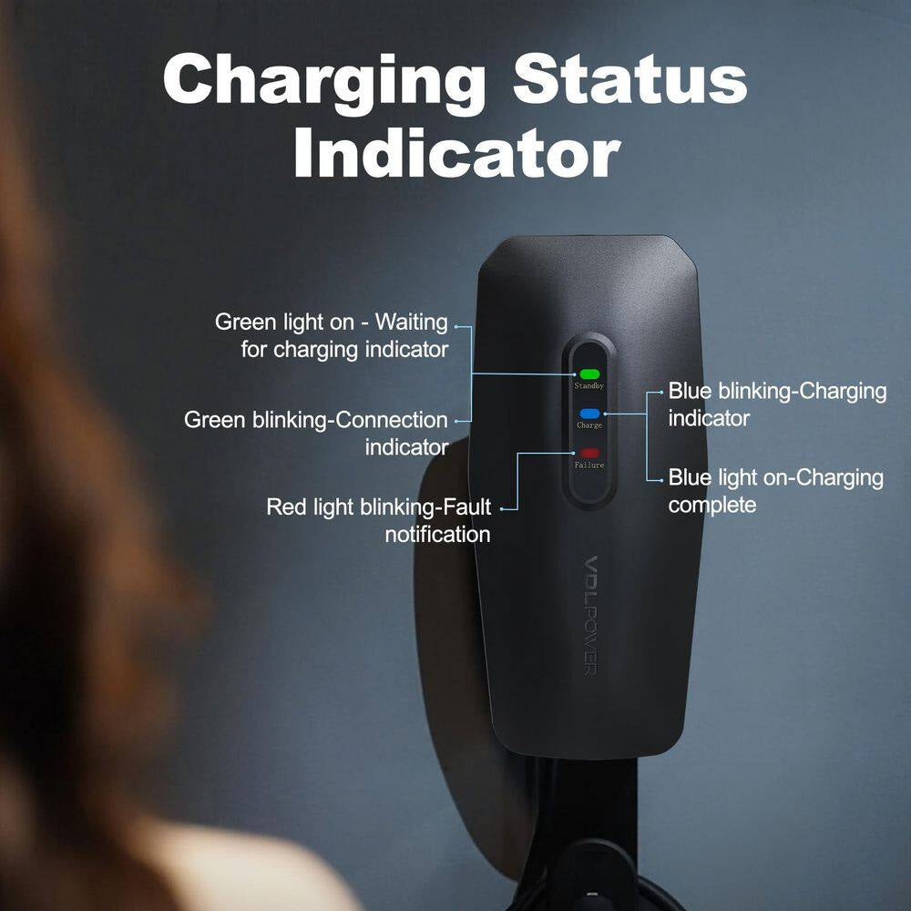 20Ft 110-240 Volt Level 1 2 Electric Vehicle Portable Charger 16Amp 3.5KW Home EV Car Charging Station Adapter