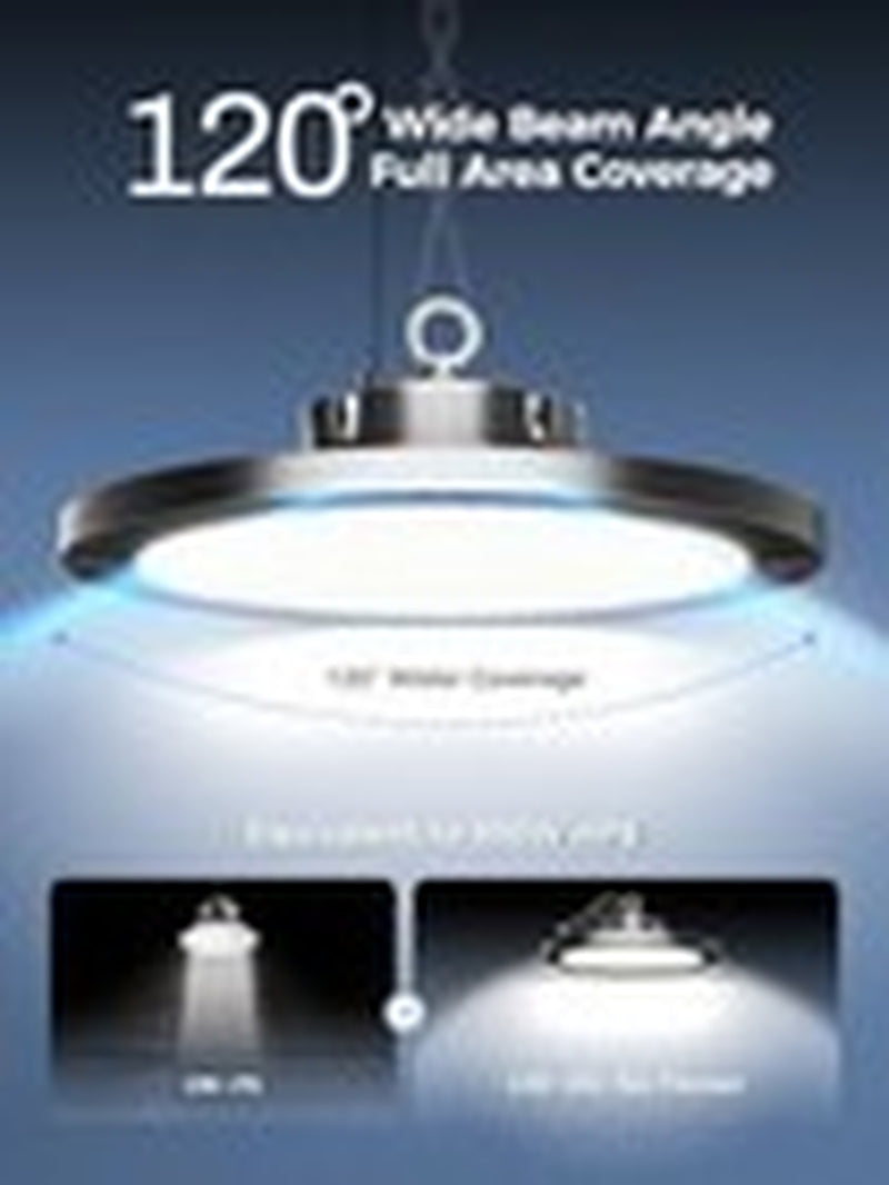 150W UFO LED High Bay Lights 21000LM 5000K Daylight Shop Garage Warehouse 6 Pack