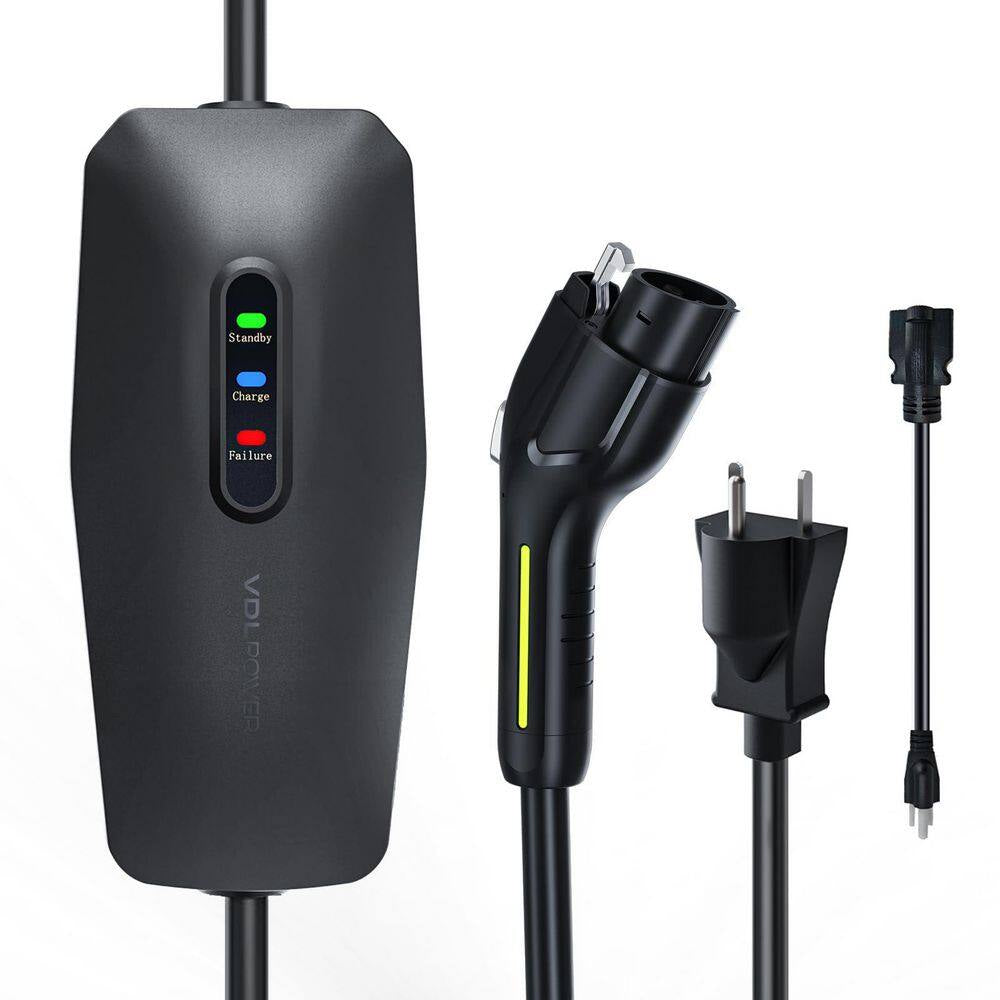 20Ft 110-240 Volt Level 1 2 Electric Vehicle Portable Charger 16Amp 3.5KW Home EV Car Charging Station Adapter