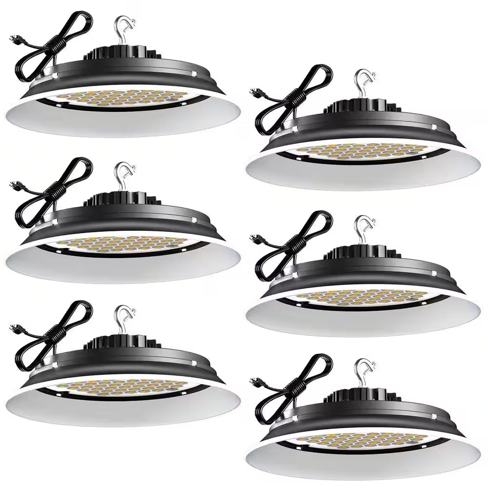 6Pack of 215W LED High Bay Light 32250LM High Bay LED Shop Lights AC100-277V Commercial Bay Lighting for Warehouse