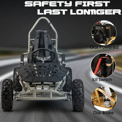 GK-49A 50cc 4-Stroke Gas Go Kart | Off-Road Mini Buggy for Teens