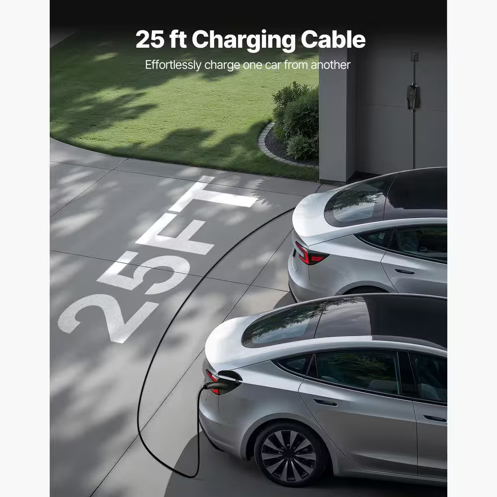 Level 2 Tesla Charger 32 Amp Adjustable Current 240V Home Electric Car EV Charger 25Ft. Charging Cable NEMA 14-50P Plug