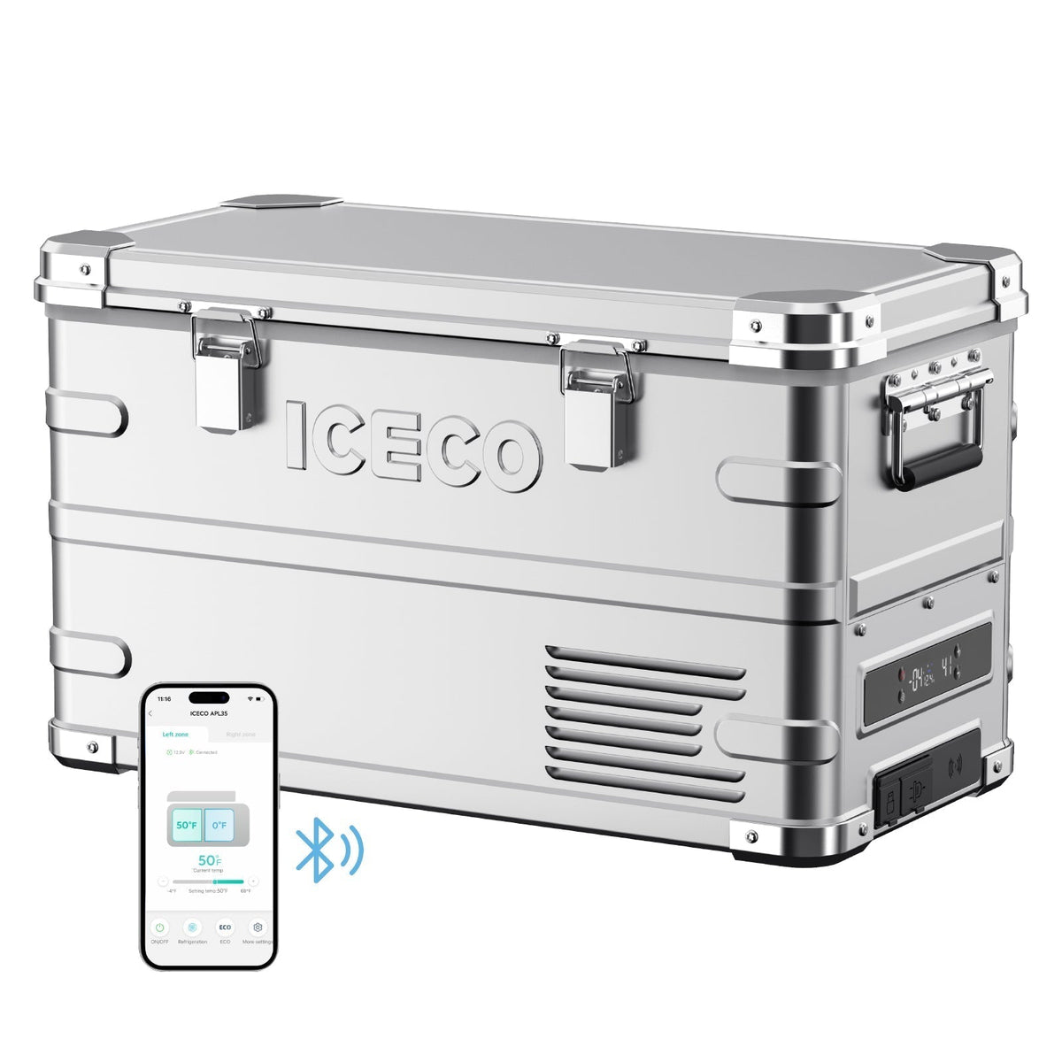 ICECO APL35 Dual Zone Aluminum Fridge Freezer 35 LT