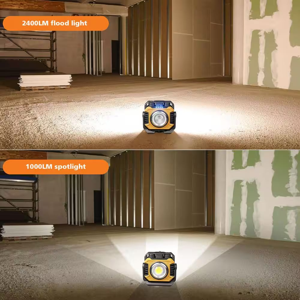 5-Volt 2400 Lumen LED Magnetic Rechargeable Work Light (2-Pack)