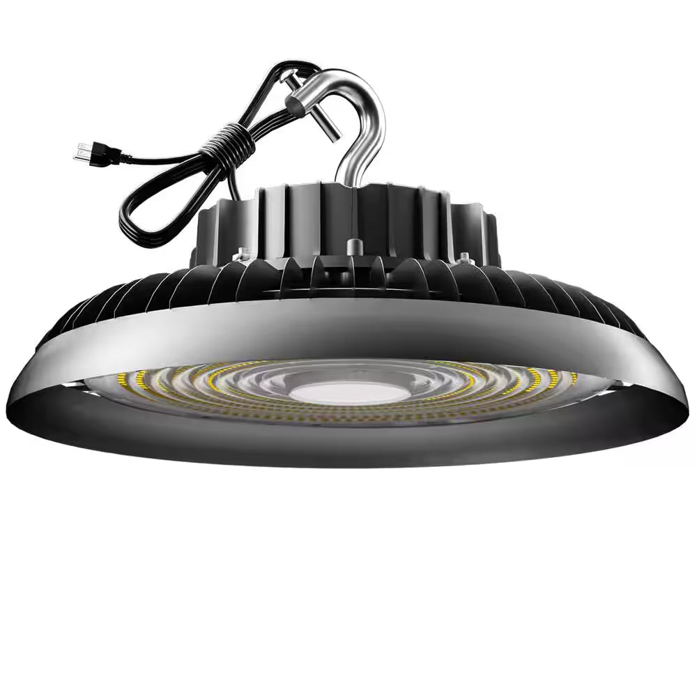 LED High Bay Light 350-W 52500LM High Bay LED Shop Lights AC100-277V UFO Commercial Bay Lighting for Warehouse