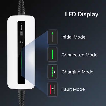 20Ft 120-Volt Level 1 EV Charger Cable 15A NEMA 5-15 Plug J1772 Compatible Portable Waterproof Fast Charging