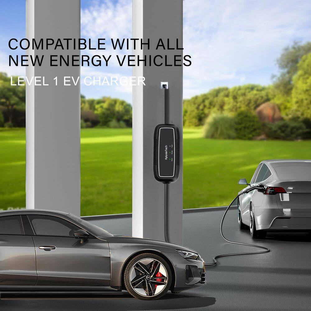 21Ft 110-Volt Portable EV Charger Level 1 Electric Vehicle Charging Cable NEMA 5-15P Compatible SAE J1772