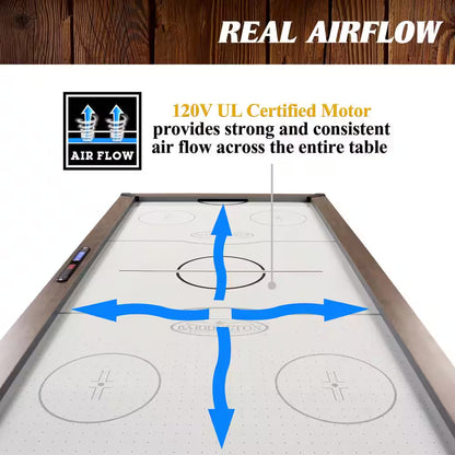 Urban 7' Air Powered Hockey Table with Pusher and Puck Set