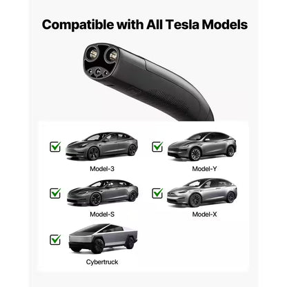 Level 1/2 Tesla Charger 16 Amp Electric Car EV Charger 25Ft. Charging Cable 120V-240V NEMA 6-20P Plug NEMA 5-15 Adapter