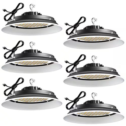 6Pack of 250W LED High Bay Light 37500LM High Bay LED Shop Lights AC100-277V Commercial Bay Lighting for Warehouse