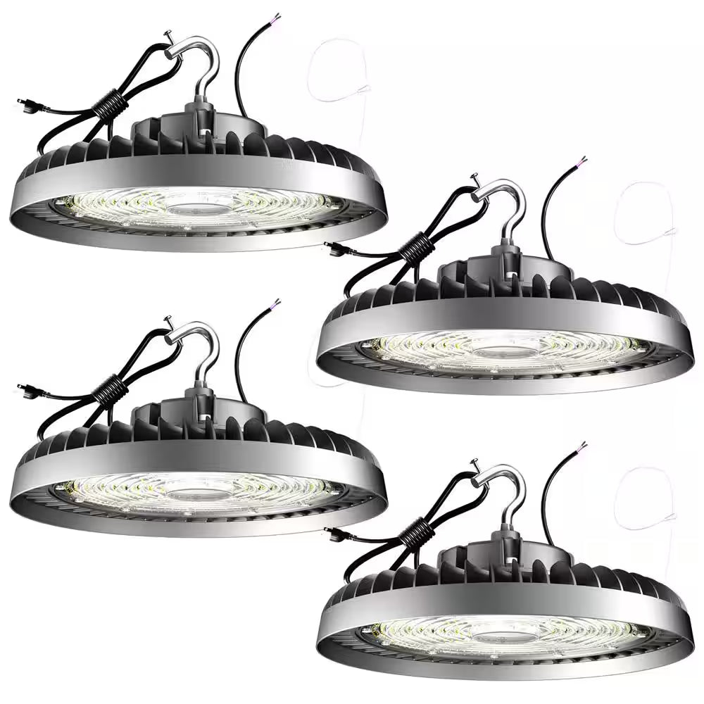 400-Watt LED High Bay Light 60000LM High Bay LED Shop Lights AC100-277V Commercial Bay Lighting for Warehouse (4-Pack)