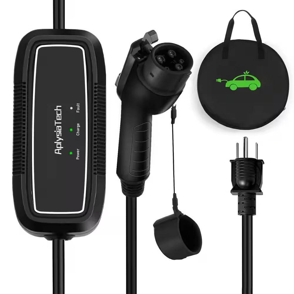 21Ft 110-Volt Portable EV Charger Level 1 Electric Vehicle Charging Cable NEMA 5-15P Compatible SAE J1772