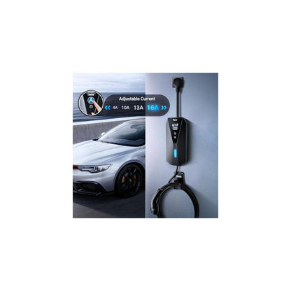 23Ft 240-Volt Electric Vehicle Charger Portable Level 1 2 J1772 NEMA 14-50 Plug with 5-15 Adapter Cord
