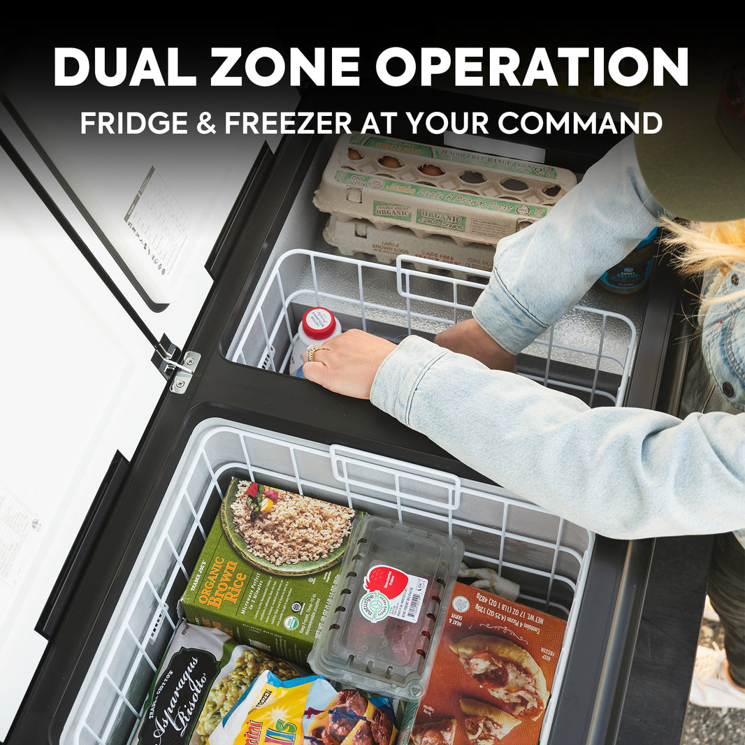 ICECO VL90ProD Dual Zone RV 12V Fridge Portable Fridge Freezer 90 LT