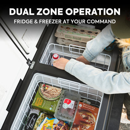 ICECO VL90ProD Dual Zone RV 12V Fridge Portable Fridge Freezer 90 LT