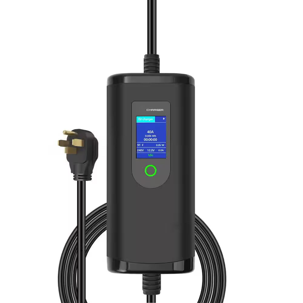 25Ft 240-Volt Level 2 and Level 1 Portable EV Charging Station Fast Charger SAE J1772 with Tesla Adapter NEMA 14-50 Plug