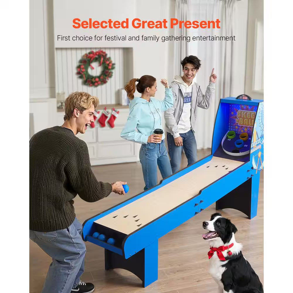 8 Ft. Roll and Score Classic Arcade Game Table, Ball Arcade Machine Indoor with Electronic Scorer, Sound, Automatic