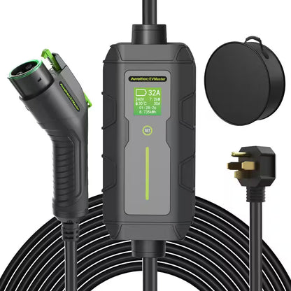 28FT 240-Volt Electric Vehicle Portable Charger Level 1 and Level 2 Adjustable Amperage NEMA 14-50P Plug