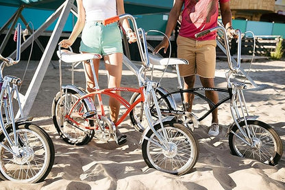 Schwinn Krate Classic Sting-Ray Bike, 20 Inch Bike for Kids or Adults, Steel Frame & Springer Fork, Fenders, Single Speed, Coaster Brake, Grey Ghost, Lemon Peeler, Coal, Grape, Orange or Apple