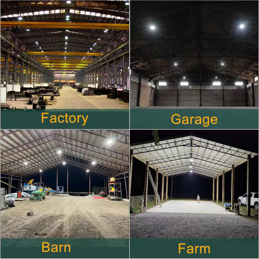 4-Pack of LED High Bay Light 350-Watt 52500 LM High Bay LED Shop Lights Ac100-277-Volt UFO LED Lights for Warehouse