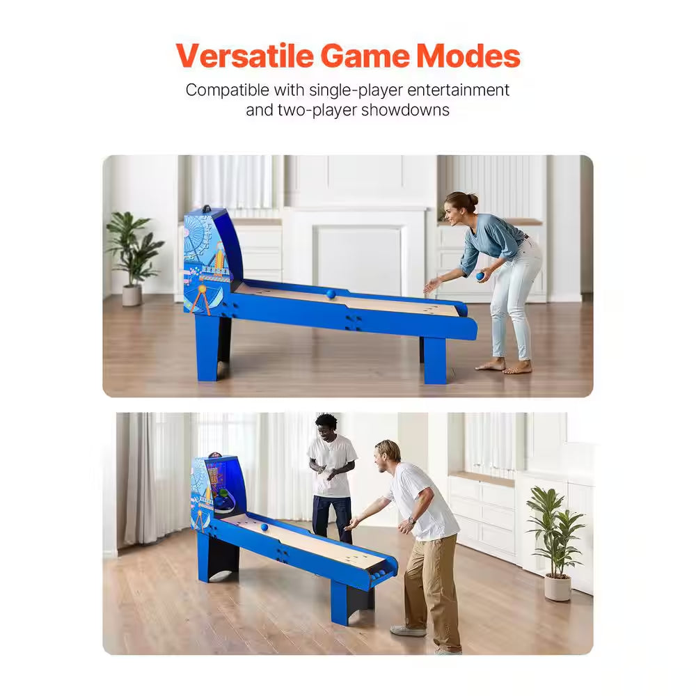 8 Ft. Roll and Score Classic Arcade Game Table, Ball Arcade Machine Indoor with Electronic Scorer, Sound, Automatic