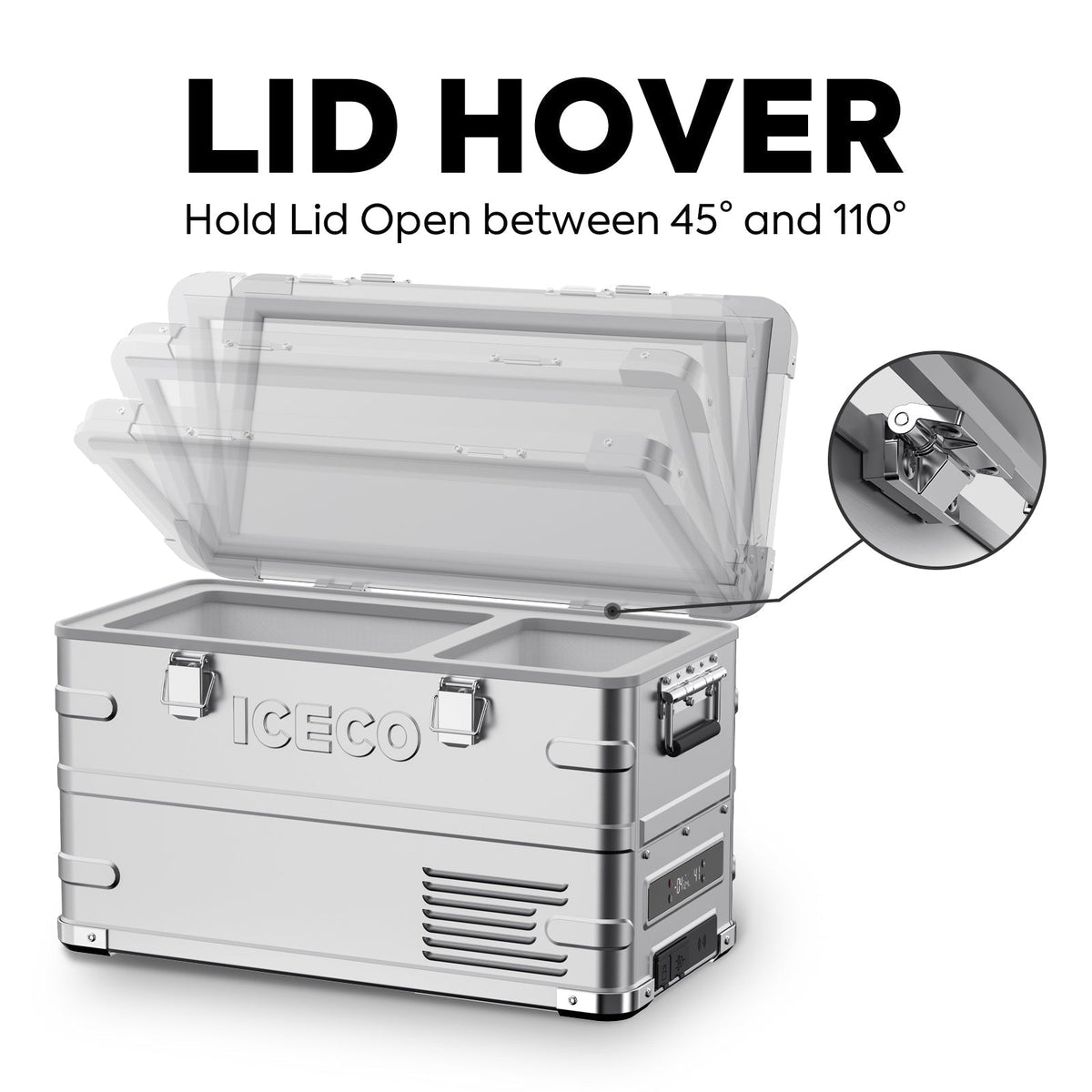 ICECO APL35 Dual Zone Aluminum Fridge Freezer 35 LT