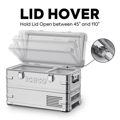 ICECO APL35 Dual Zone Aluminum Fridge Freezer 35 LT