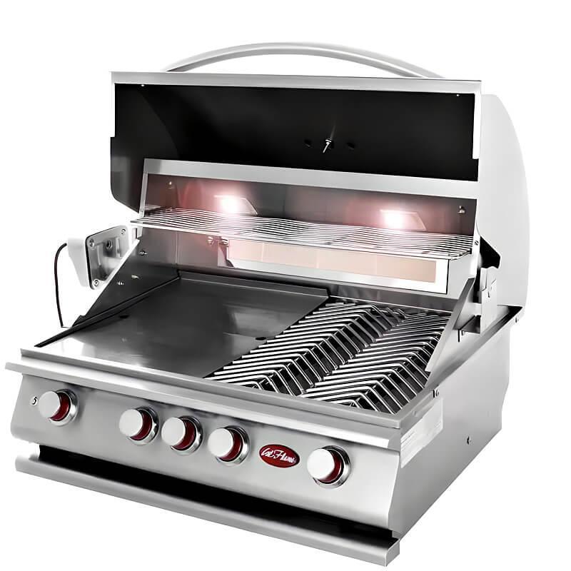 Cal Flame Carmel Q 8 Ft. L-Shaped Outdoor BBQ Kitchen Island - BBK870