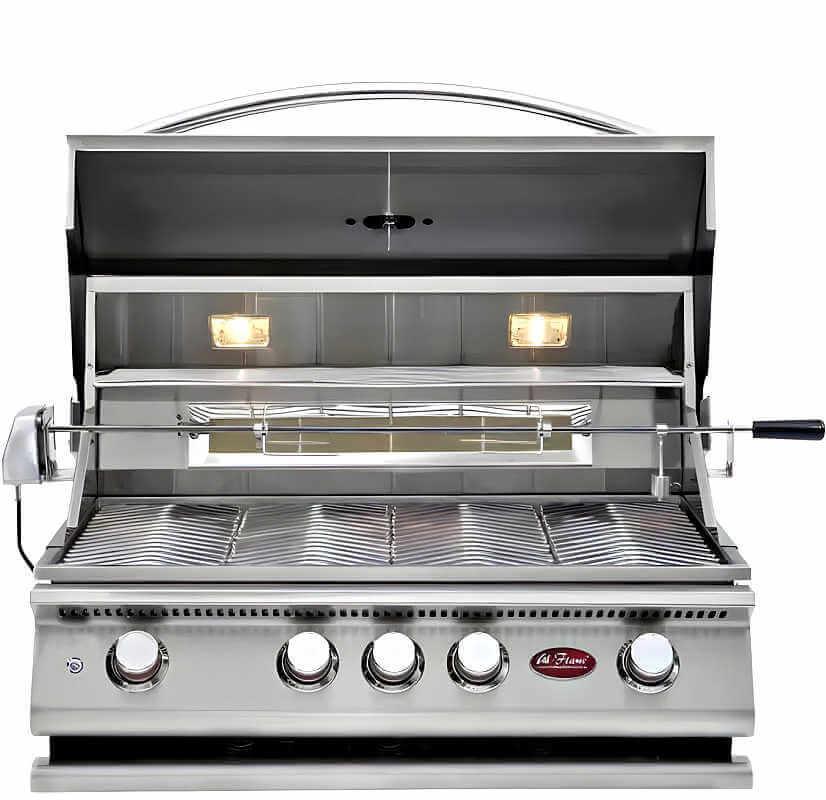Cal Flame Carmel Q 8 Ft. L-Shaped Outdoor BBQ Kitchen Island - BBK870