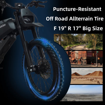 SPRK Electric Dirt Bike | 5500W Peak, 43MPH High Speed Off-Road Trail Motorcycle (60V 27Ah)