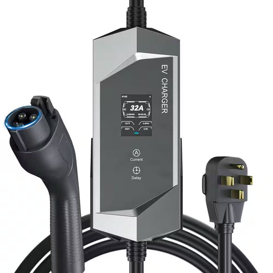 25Ft 110-240-Volt Portable Level 1/2 EV Charger for J1772 Electric Cars with NEMA 14-50 5-15 Plug ETL Listed