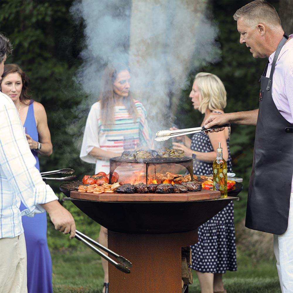 Arteflame ONE30 — 30″ One Series Flat-Top Charcoal Grill & Fire Bowl (Single-Piece CORTEN Steel)