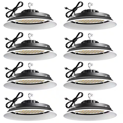 8Pack of 215W LED High Bay Light 32250LM High Bay LED Shop Lights AC100-277V Commercial Bay Lighting for Warehouse