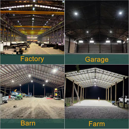 LED High Bay Light 350-W 52500LM High Bay LED Shop Lights AC100-277V UFO Commercial Bay Lighting for Warehouse