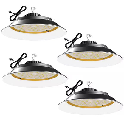 4Pack of 300W LED High Bay Light 45000LM High Bay LED Shop Lights AC100-277V UFO Commercial Bay Lighting for Warehouse