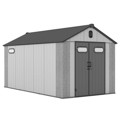 8x16Ft Resin Outdoor Storage Shed