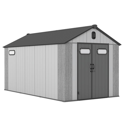 8x16Ft Resin Outdoor Storage Shed