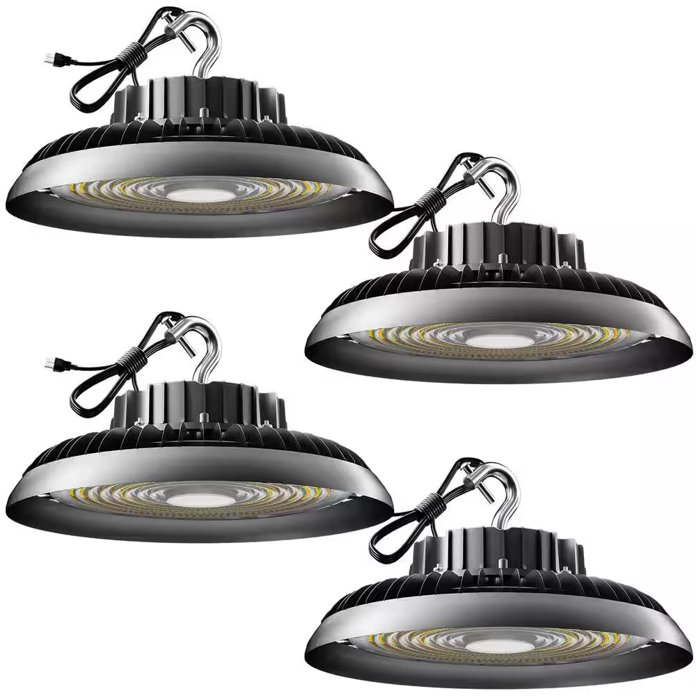 4-Pack of LED High Bay Light 350-Watt 52500 LM High Bay LED Shop Lights Ac100-277-Volt UFO LED Lights for Warehouse
