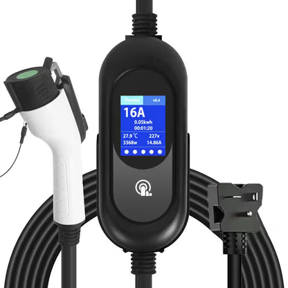 16.4Ft 110-240-Volt EV Charging Station Portable Level 1 Level 2 Charger NEMA 5-15 6-20 Plug J1772 Compatible