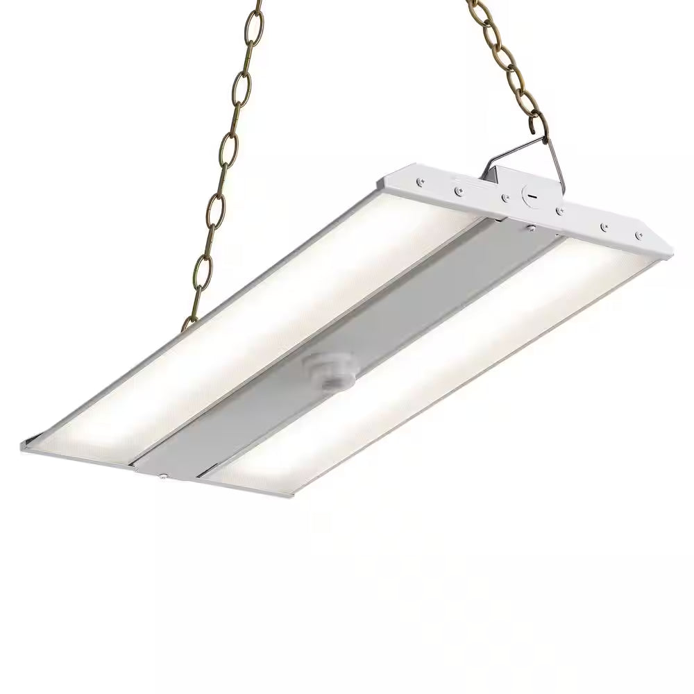 220-Watt Equivalent Integrated LED White High Bay Light Motion Sensor Shop Light with 28600 Lumens 5000K