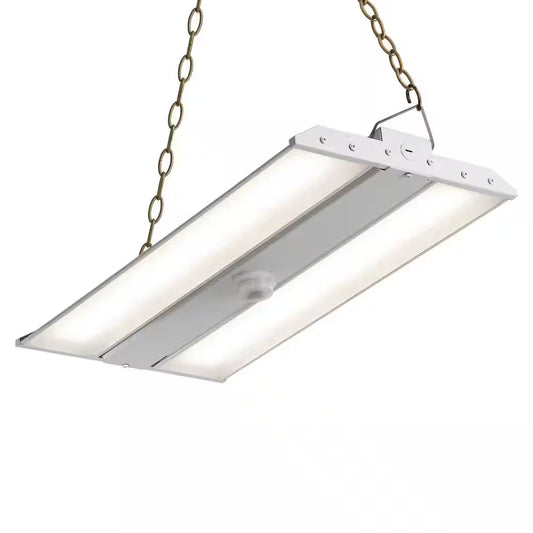 220-Watt Equivalent Integrated LED White High Bay Light Motion Sensor Shop Light with 28600 Lumens 5000K