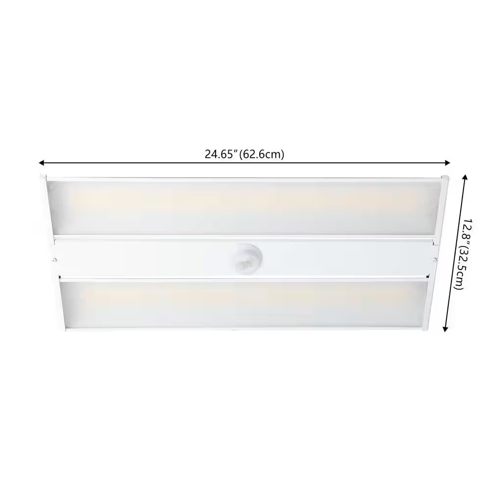 220-Watt Equivalent Integrated LED White High Bay Light Motion Sensor Shop Light with 28600 Lumens 5000K