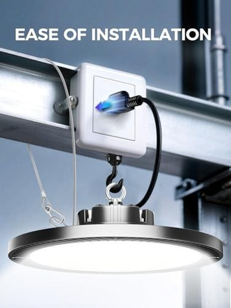 150W UFO LED High Bay Lights 21000LM 5000K Daylight Shop Garage Warehouse 6 Pack