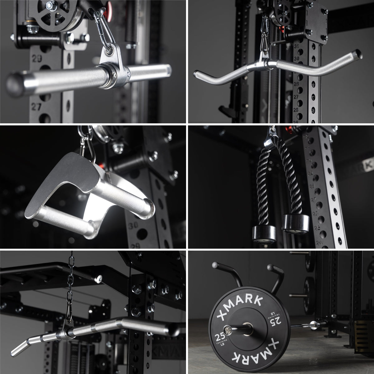 Commercial Power Rack Cable Machine, 440 lbs Total Stack Weight