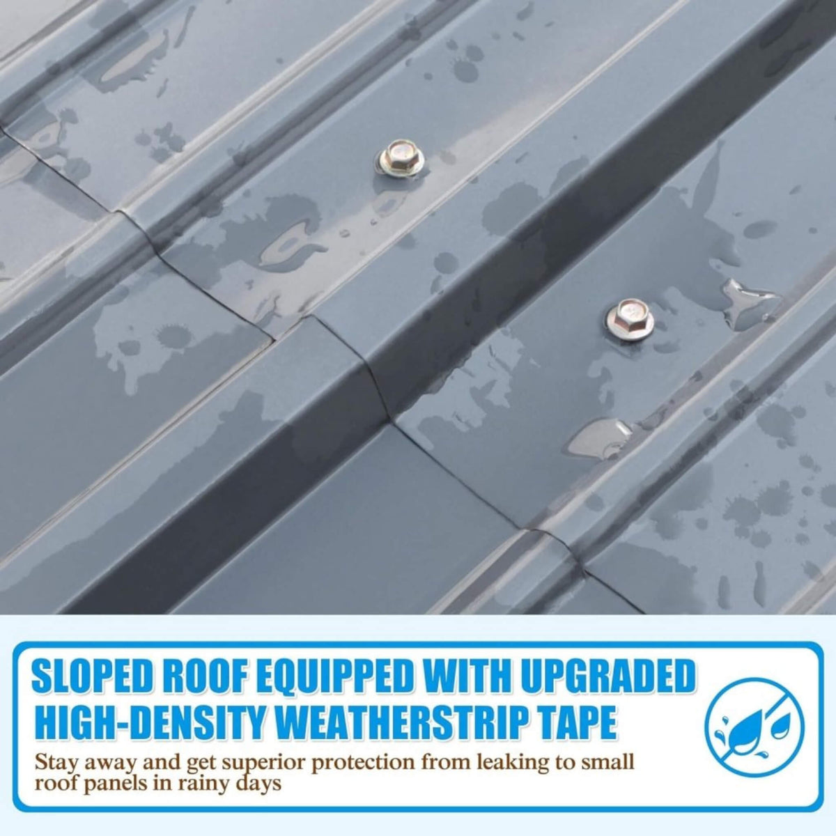 [12X20FT] Alora Premium Modern Heavy-Duty Outdoor Alloy Steel Carport Canopy (SAK91486)