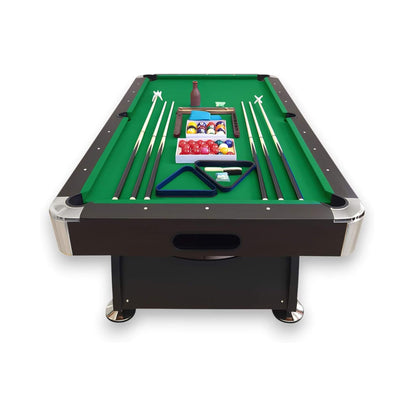 8FT Modern Green Felt Billiard Pool Table With Automatic Ball Return And Accessories Kit (SAK24870)