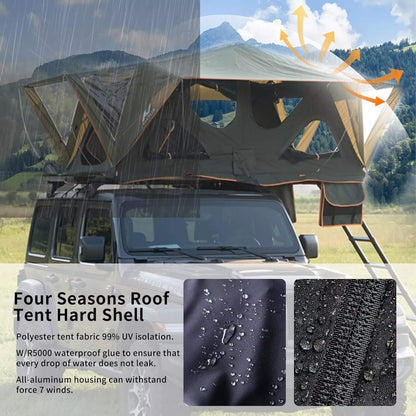 Naturnest Andromeda Green Soft-Shell Rooftop Tent With Large Panoramic Skylight & YKK Doors (SAK50612)