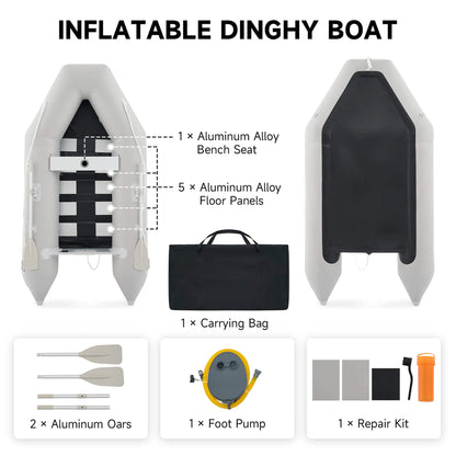 10FT 5-Person Heavy-Duty Inflatable Dinghy Boat (SAK98153)