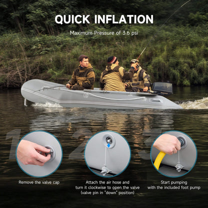 10FT 5-Person Heavy-Duty Inflatable Dinghy Boat (SAK98153)